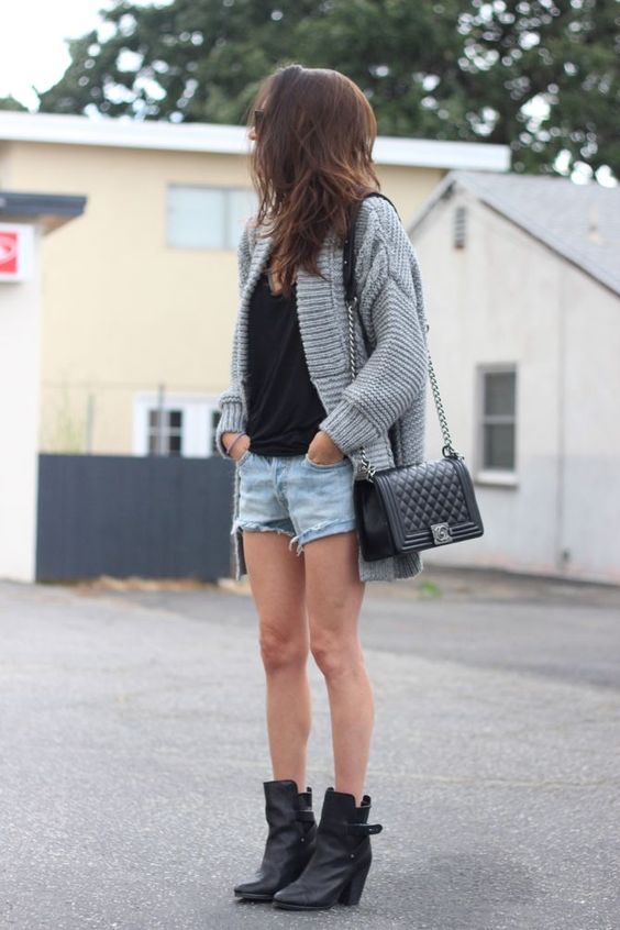 ankle boots shorts