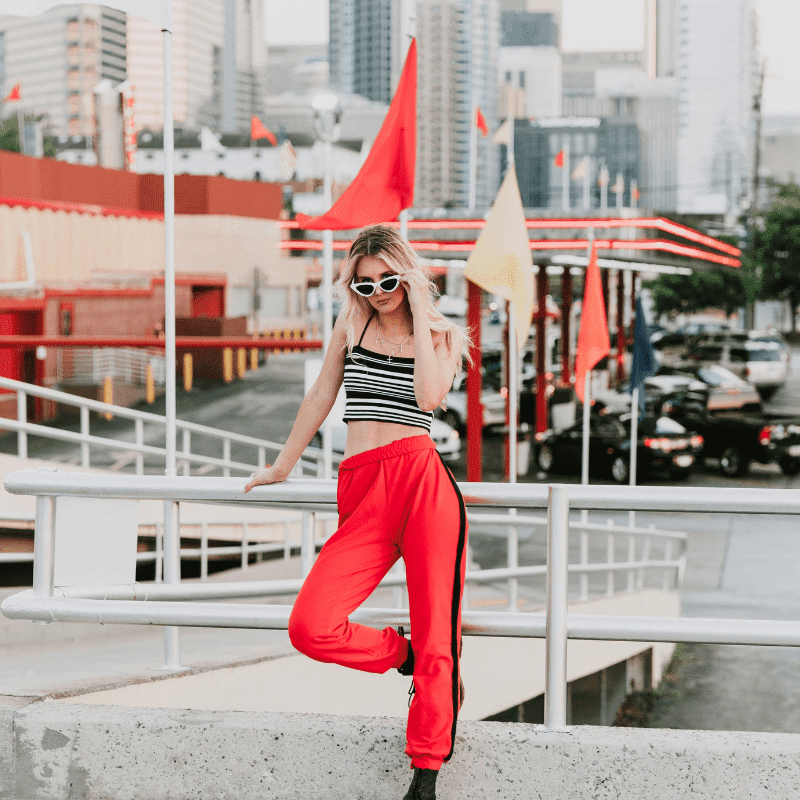 bold red pants