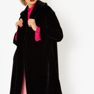 Jayley Faux Shaved Shearling Coat